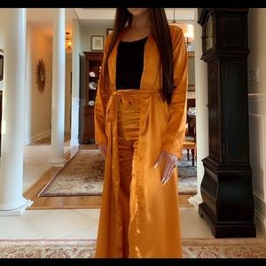 Orange Satin Outfit LIKE NEW